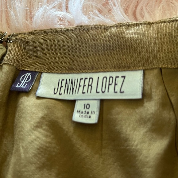 Jennifer Lopez Gold Beaded & Sequin Skirt Size 10 NEW - Picture 7 of 11